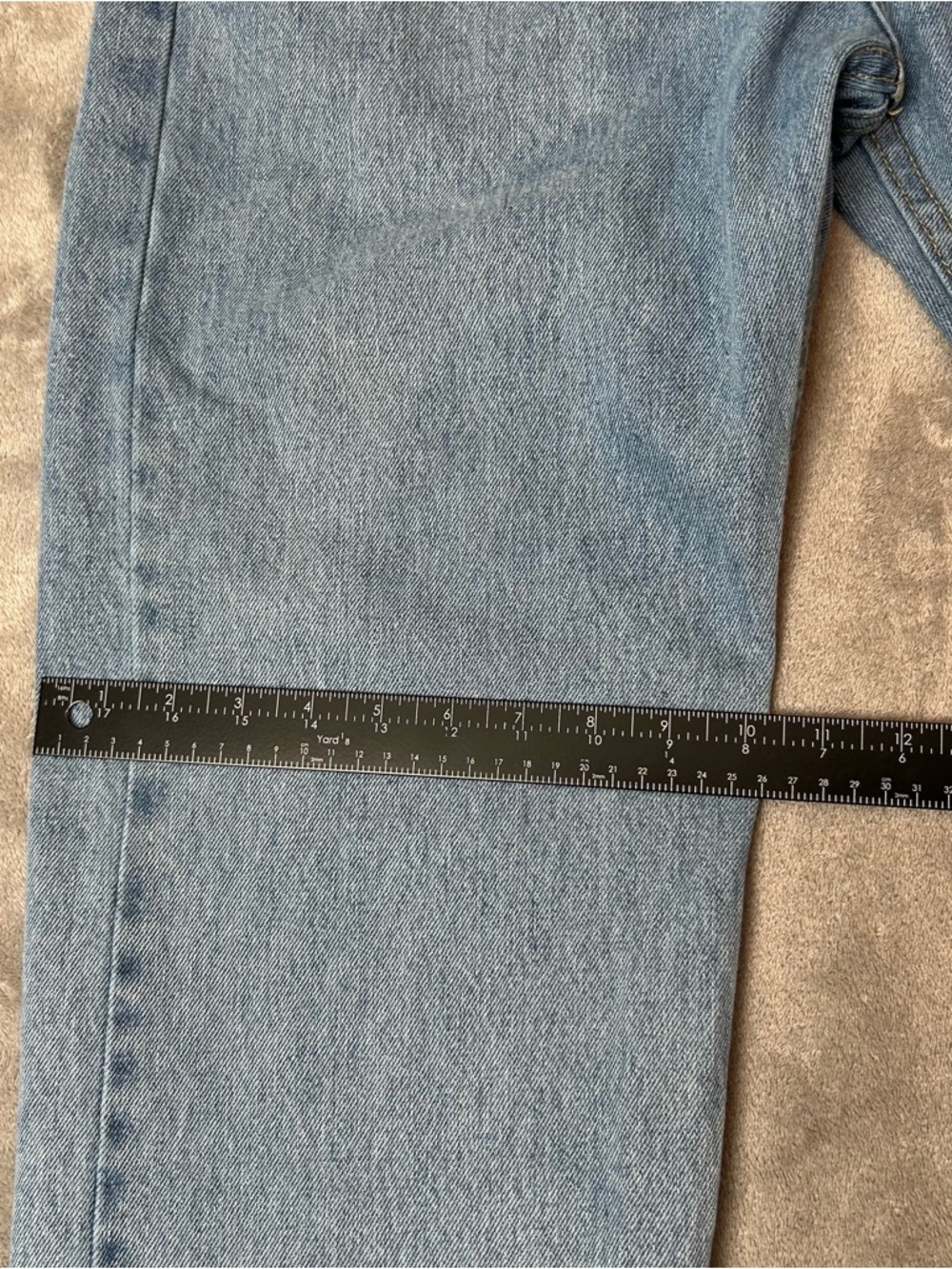 LEVI'S 505 Regular Fit Straight Leg Jeans Men’s 40x29 Light Wash Cotton Denim - Picture 15 of 16
